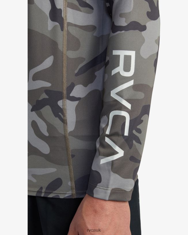camo Long Sleeve Rashguard Unisex L888X625 RVCA Clothing