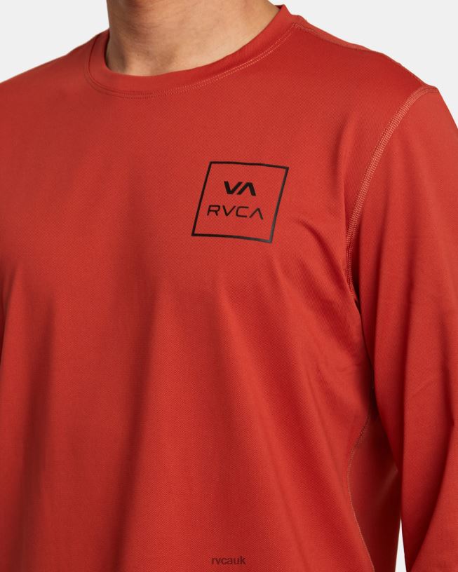 cinnabar Long Sleeve Rashguard Unisex L888X356 RVCA Clothing