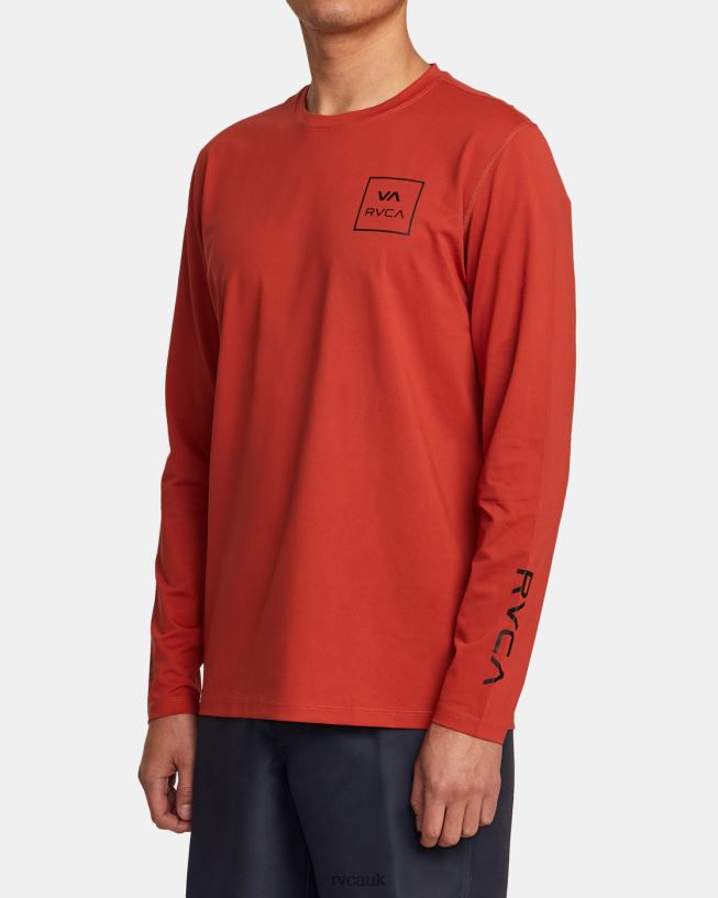 cinnabar Long Sleeve Rashguard Unisex L888X356 RVCA Clothing