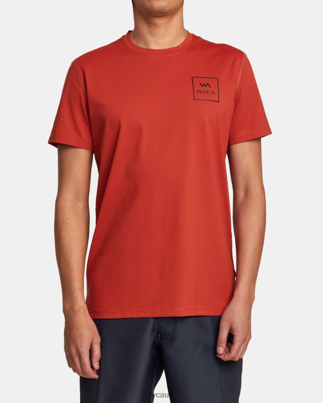 cinnabar Short Sleeve Rashguard Unisex L888X350 RVCA Clothing