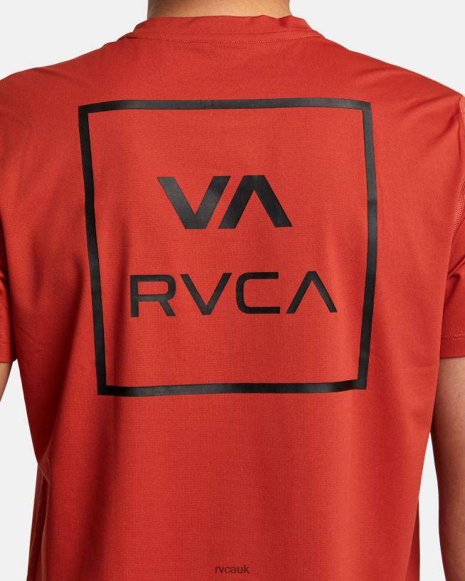 cinnabar Short Sleeve Rashguard Unisex L888X350 RVCA Clothing