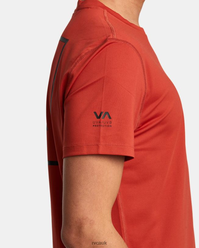 cinnabar Short Sleeve Rashguard Unisex L888X350 RVCA Clothing