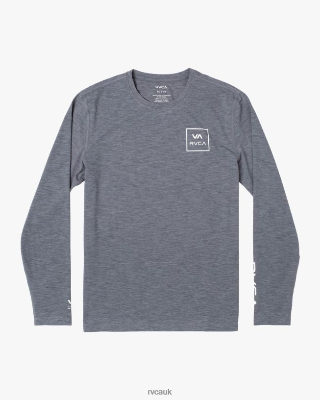 heather grey Long Sleeve Rashguard Unisex L888X620 RVCA Clothing