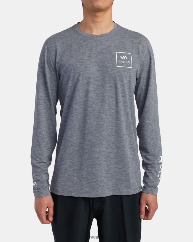 heather grey Long Sleeve Rashguard Unisex L888X620 RVCA Clothing