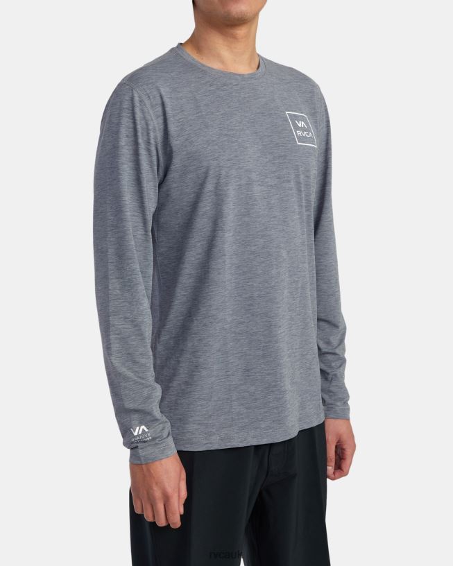heather grey Long Sleeve Rashguard Unisex L888X620 RVCA Clothing