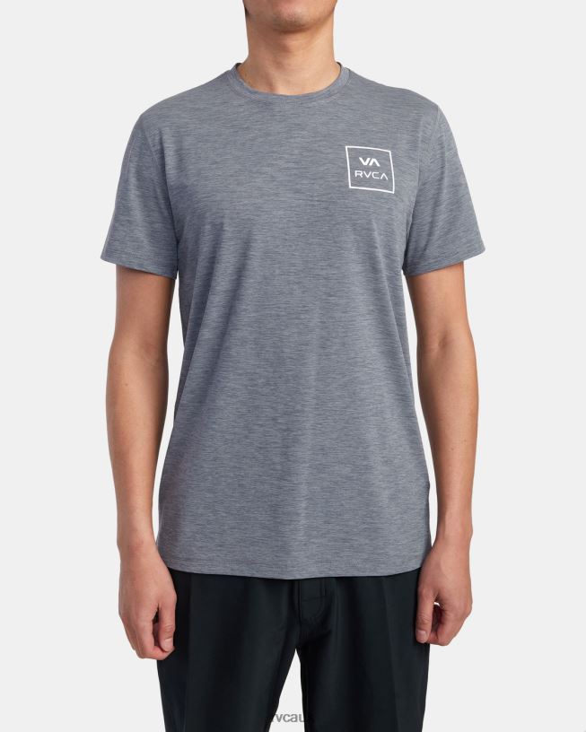 heather grey Short Sleeve Rashguard Unisex L888X582 RVCA Clothing