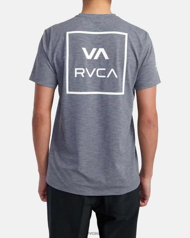 heather grey Short Sleeve Rashguard Unisex L888X582 RVCA Clothing