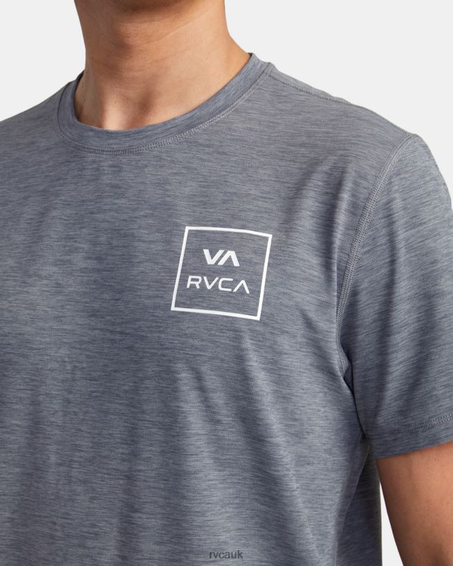 heather grey Short Sleeve Rashguard Unisex L888X582 RVCA Clothing