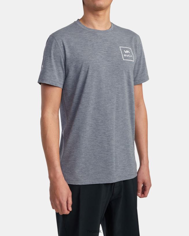 heather grey Short Sleeve Rashguard Unisex L888X582 RVCA Clothing