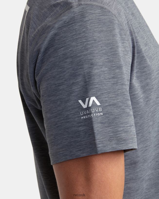 heather grey Short Sleeve Rashguard Unisex L888X582 RVCA Clothing