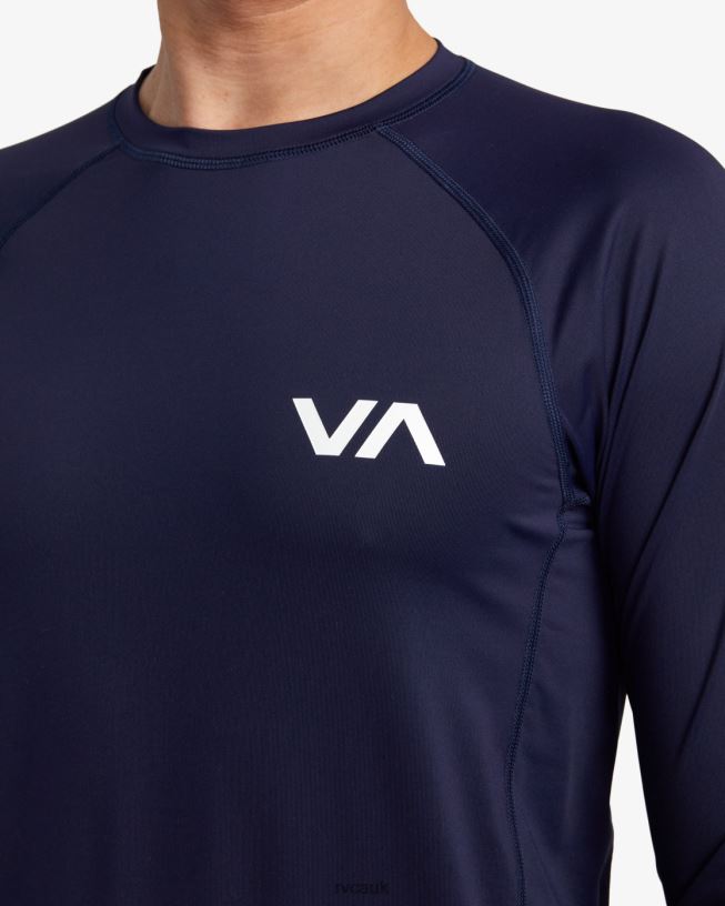 navy Long Sleeve Rashguard Unisex L888X632 RVCA Clothing