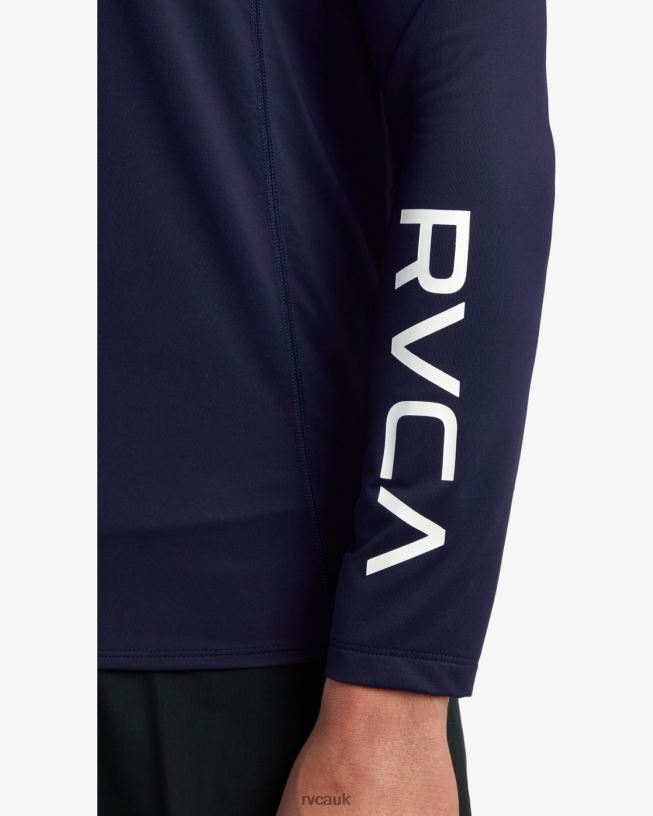 navy Long Sleeve Rashguard Unisex L888X632 RVCA Clothing