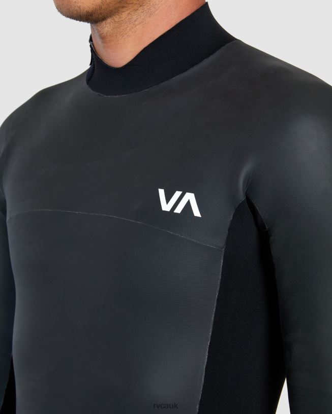 black 2/2 Balance Smoothie Long Sleeve Springsuit Unisex L888X637 RVCA Clothing