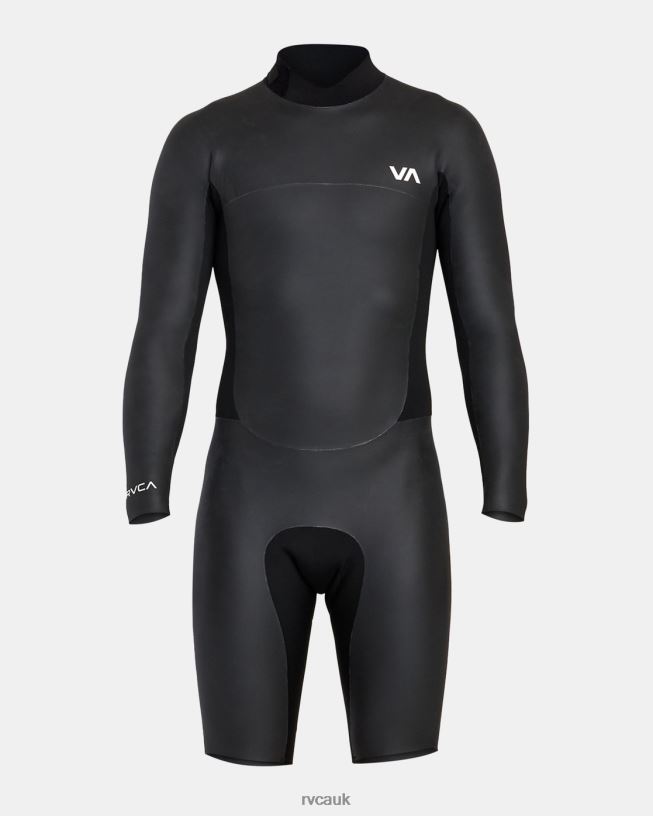 black 2/2 Balance Smoothie Long Sleeve Springsuit Unisex L888X637 RVCA Clothing