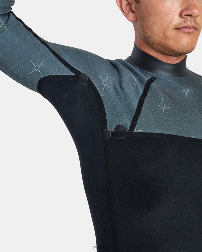 black 2/2 Balance Smoothie Long Sleeve Springsuit Unisex L888X637 RVCA Clothing