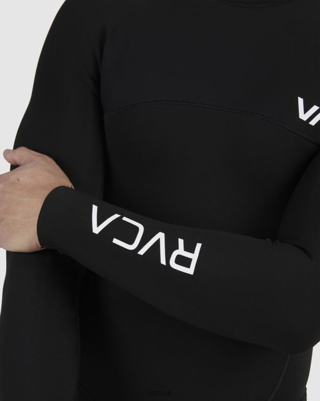 black 3/2 Balance Back Zip Fullsuit Unisex L888X647 RVCA Clothing