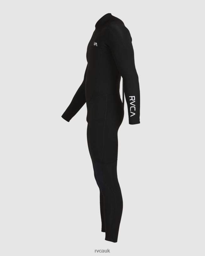 black 3/2 Balance Back Zip Fullsuit Unisex L888X647 RVCA Clothing