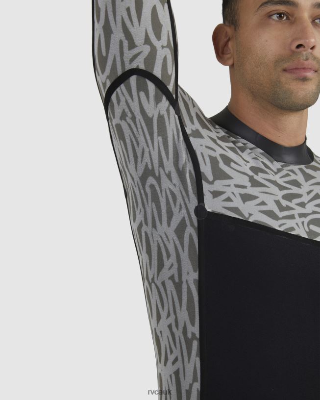 black 3/2 Balance Back Zip Fullsuit Unisex L888X647 RVCA Clothing