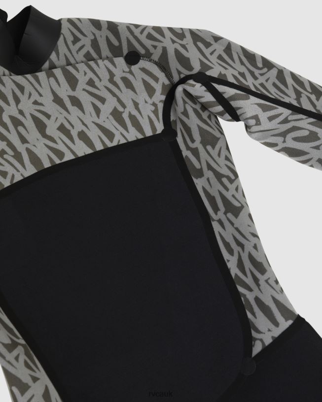 black 3/2 Balance Back Zip Fullsuit Unisex L888X647 RVCA Clothing