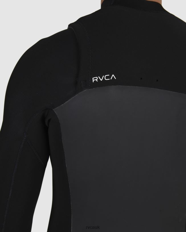 black 3/2 Balance Chest Zip Fullsuit Unisex L888X617 RVCA Clothing