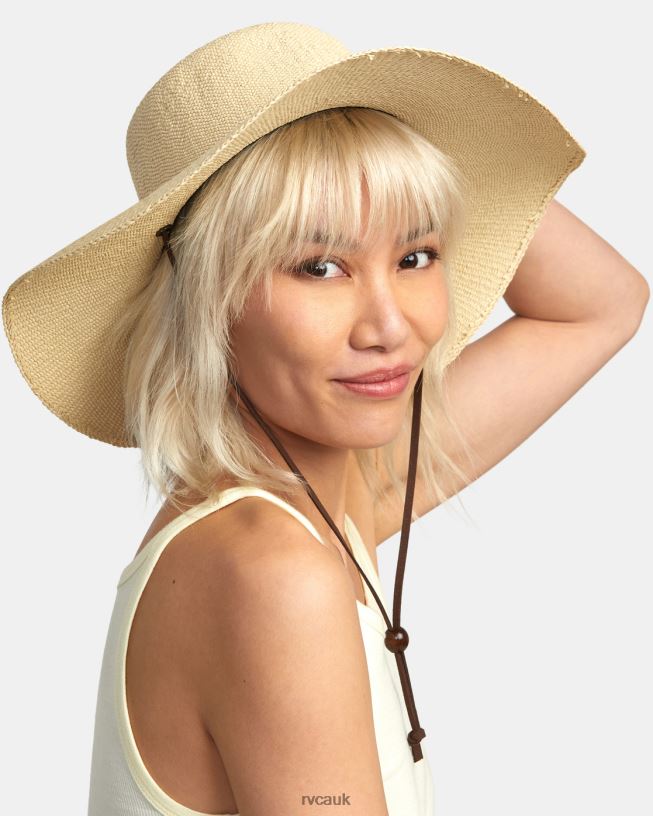 light brown Puerto Straw Hat Women L888X1293 RVCA Accessories