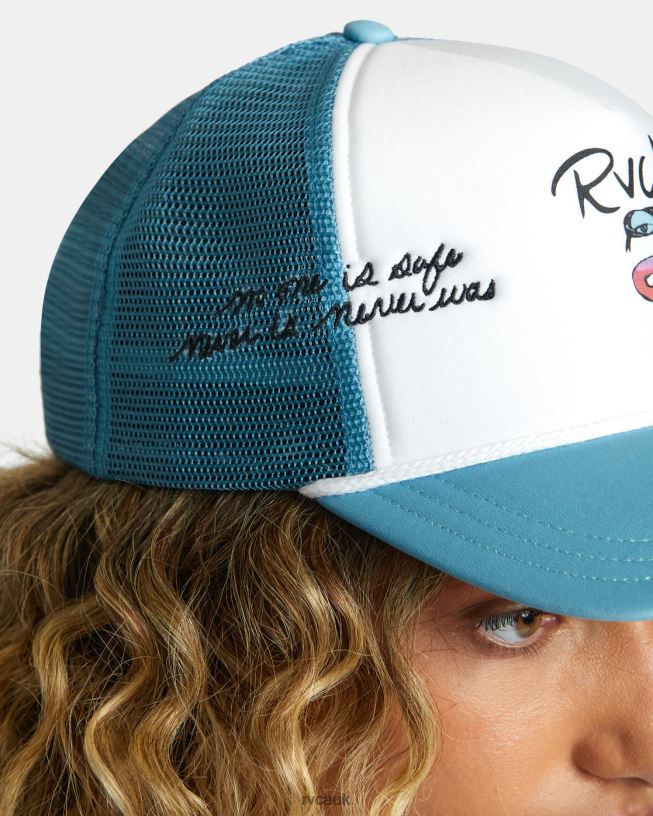 moody blue Rose Machado Snaked Foamy Trucker Hat Women L888X215 RVCA Accessories