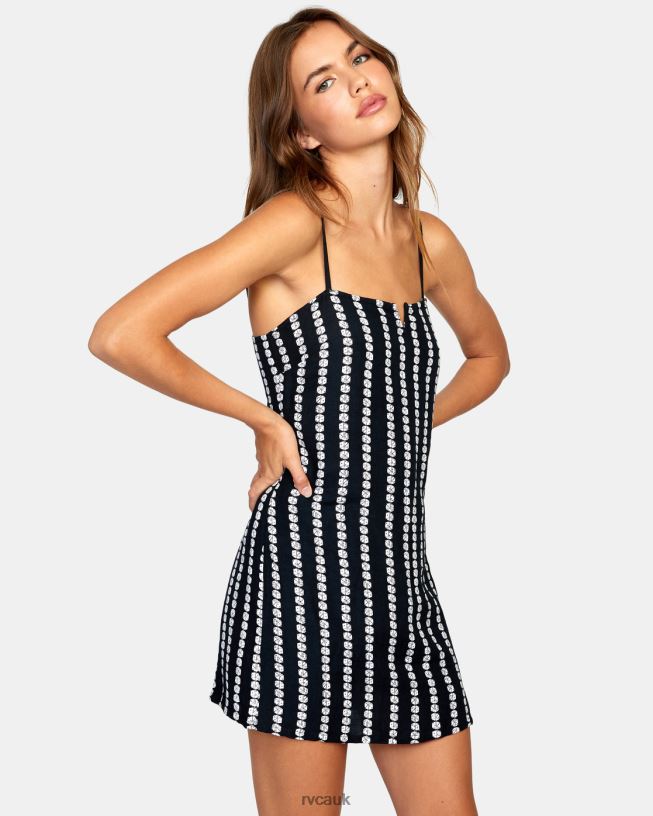 black Paris Mini Dress Women L888X1507 RVCA Clothing