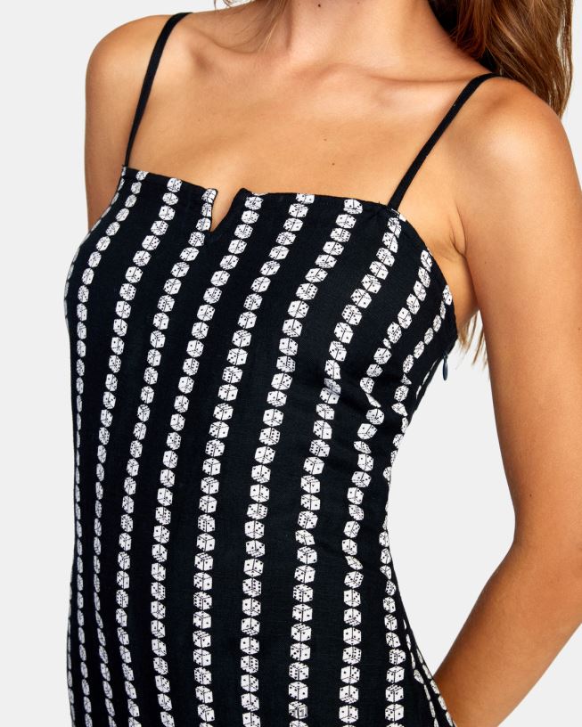 black Paris Mini Dress Women L888X1507 RVCA Clothing