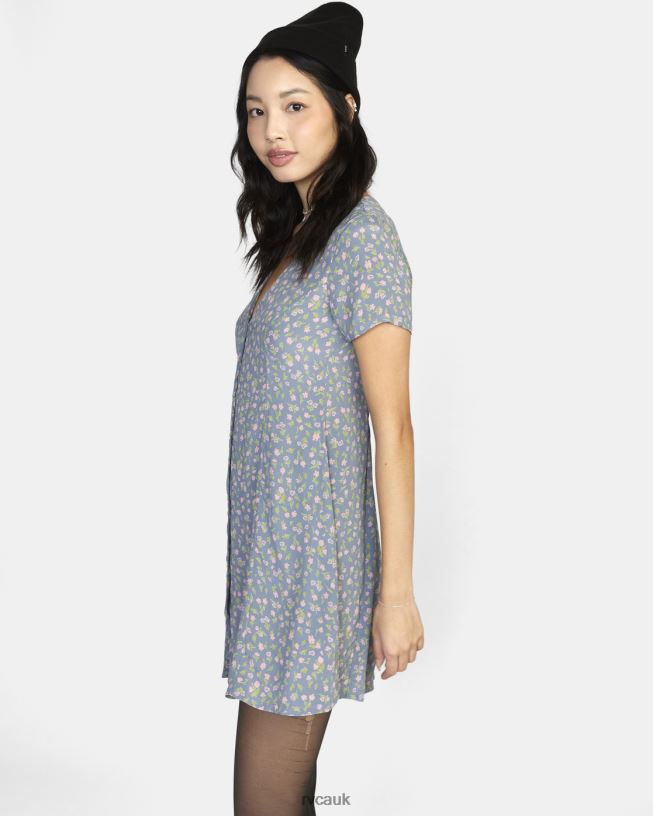 blue dust Understated Mini Dress Women L888X1356 RVCA Clothing