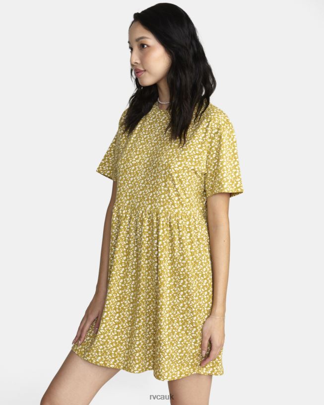 bronze City Vibes Mini Dress Women L888X1550 RVCA Clothing