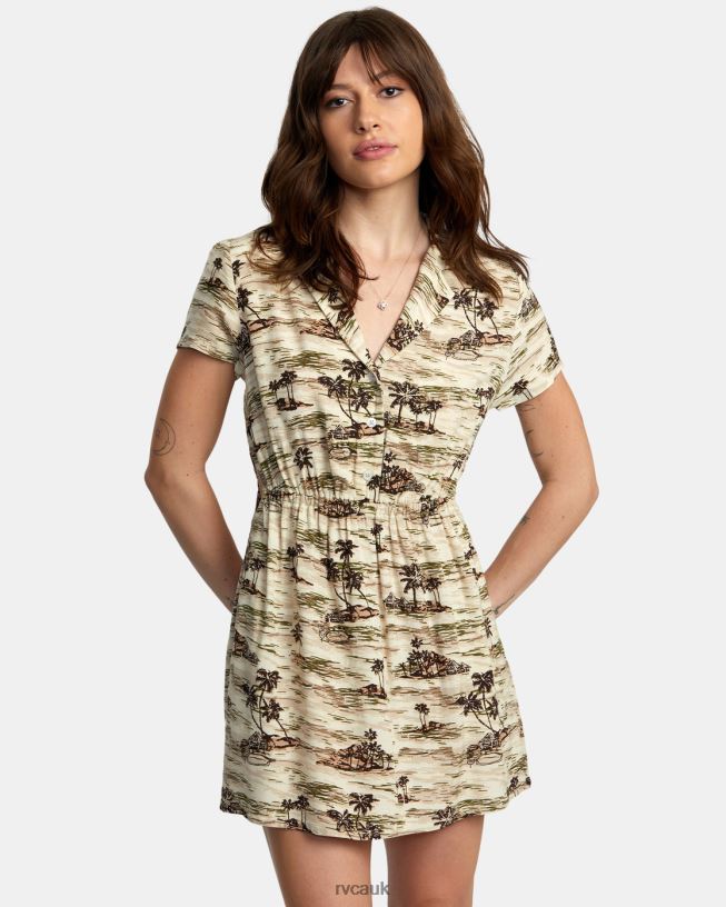cream Rebound Mini Dress Women L888X1415 RVCA Clothing