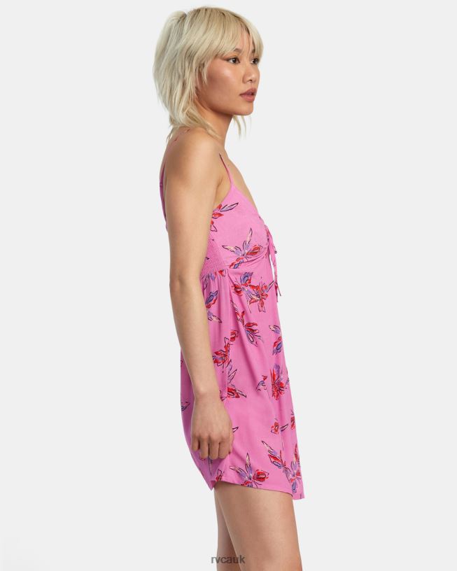 cyclamen Hau Tree Sleeveless Dress Women L888X1380 RVCA Clothing