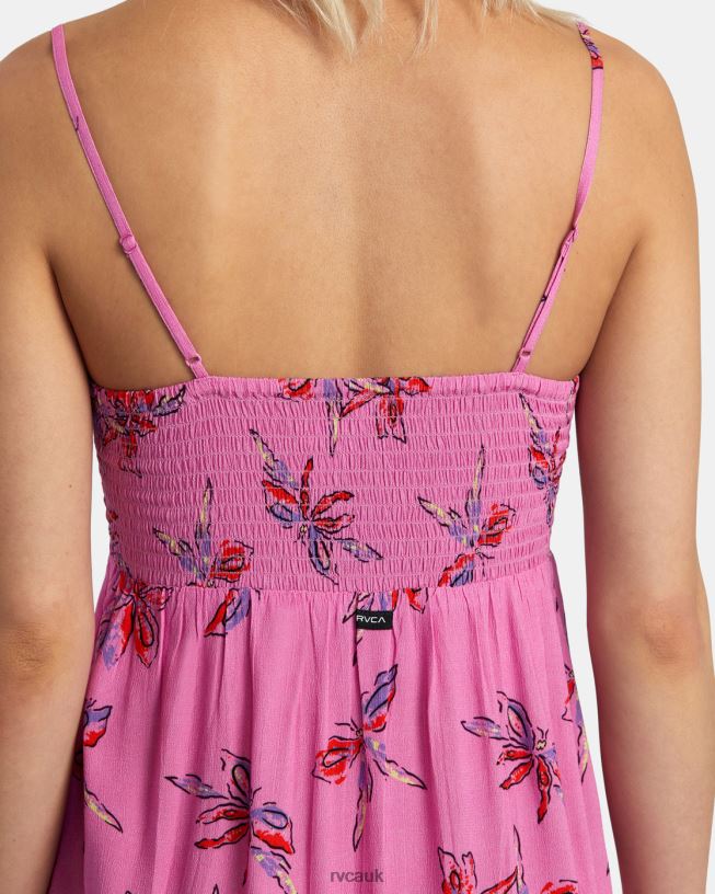 cyclamen Hau Tree Sleeveless Dress Women L888X1380 RVCA Clothing