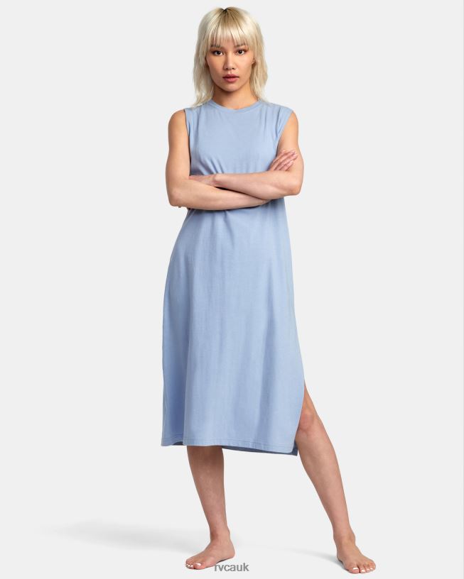 dusty blue Flexin Coverup Dress Women L888X1258 RVCA Clothing