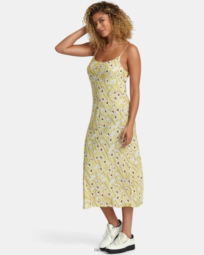 golden Maiden Midi Dress Women L888X1233 RVCA Clothing