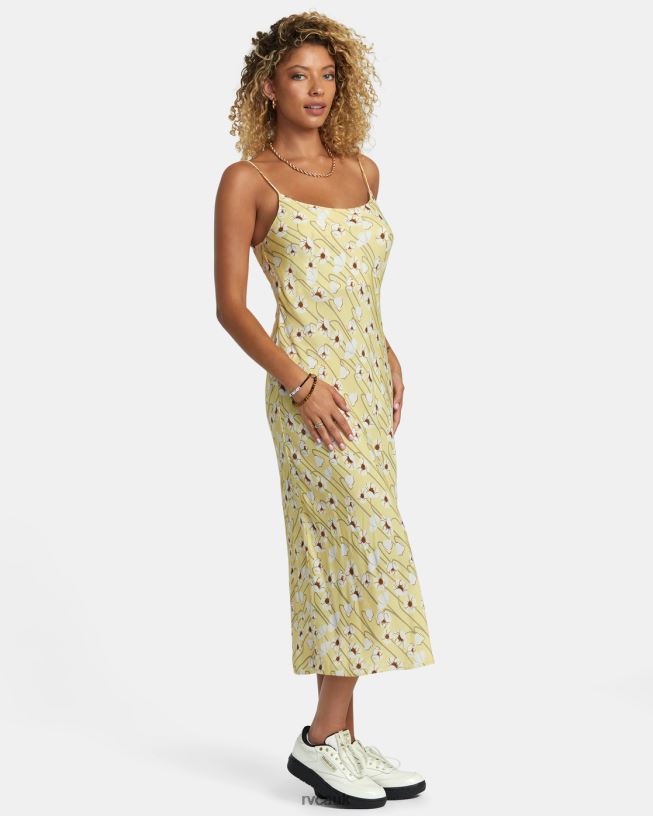 golden Maiden Midi Dress Women L888X1233 RVCA Clothing