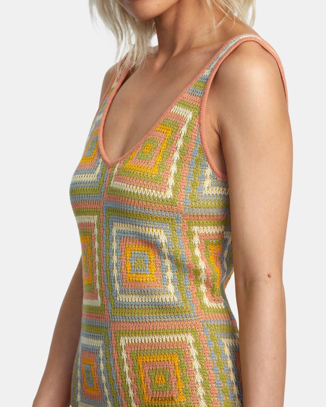 guava Squared Crochet Dress Women L888X1260 RVCA Clothing