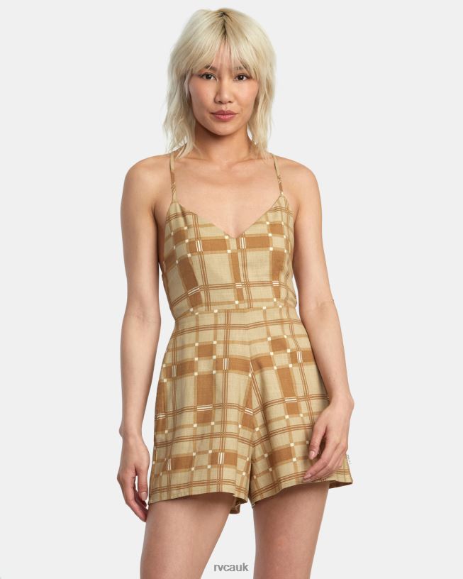 khaki Saturday Romper Women L888X1265 RVCA Clothing