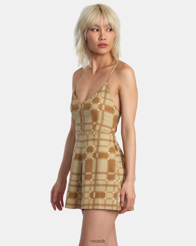 khaki Saturday Romper Women L888X1265 RVCA Clothing