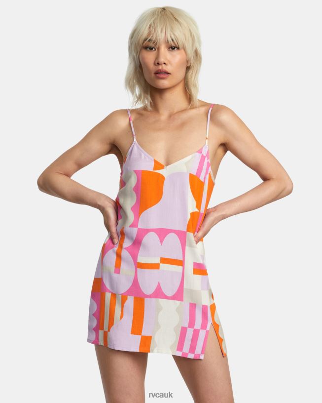 lavender Jesse Brown Mini Dress Women L888X1007 RVCA Clothing