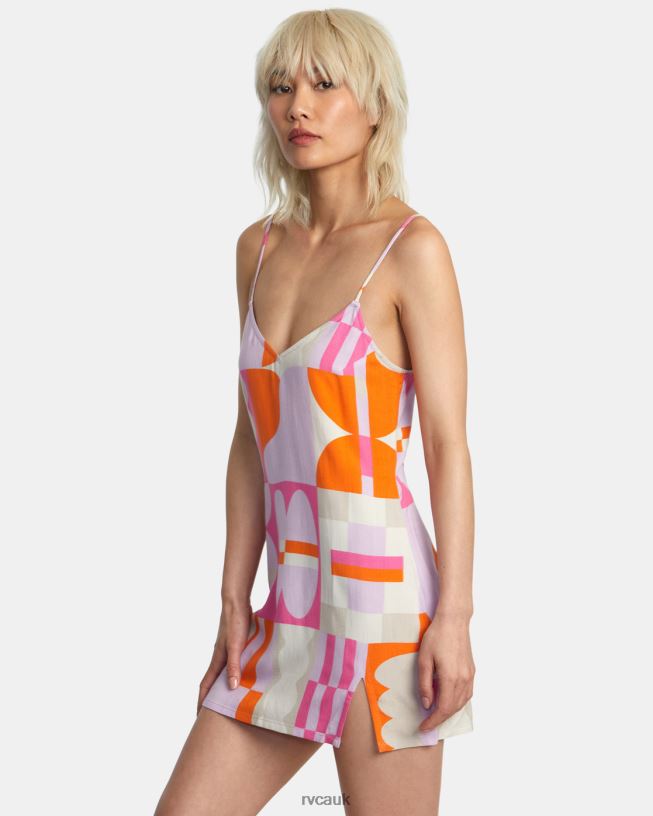 lavender Jesse Brown Mini Dress Women L888X1007 RVCA Clothing