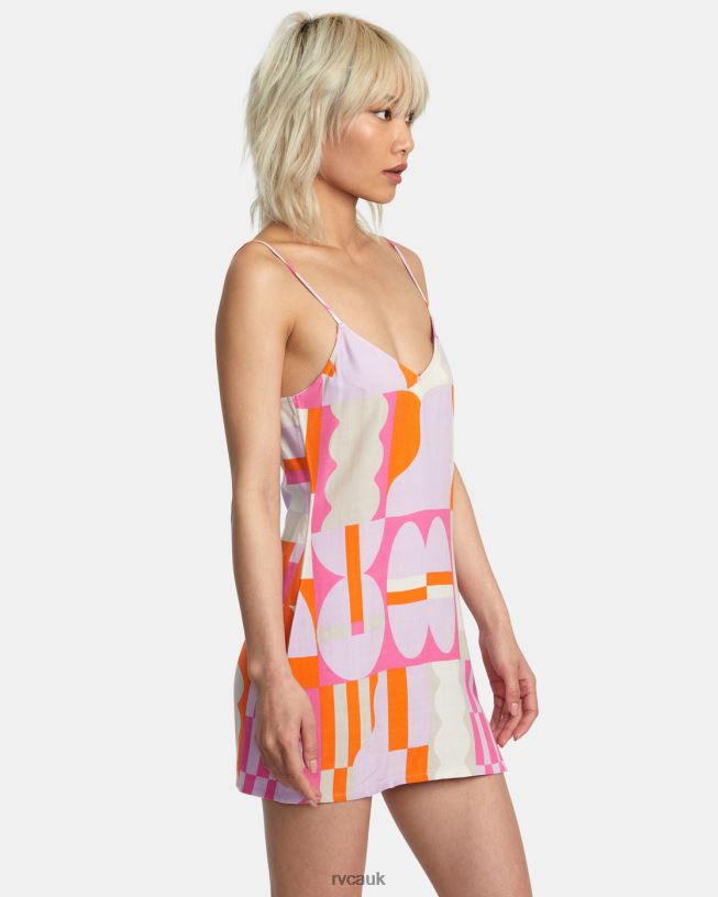 lavender Jesse Brown Mini Dress Women L888X1007 RVCA Clothing