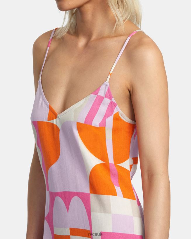 lavender Jesse Brown Mini Dress Women L888X1007 RVCA Clothing