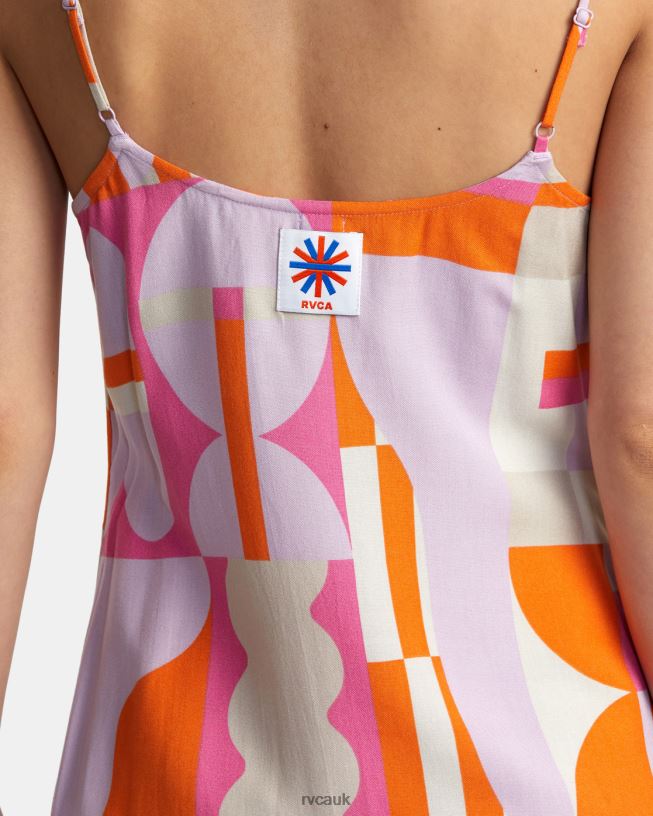 lavender Jesse Brown Mini Dress Women L888X1007 RVCA Clothing