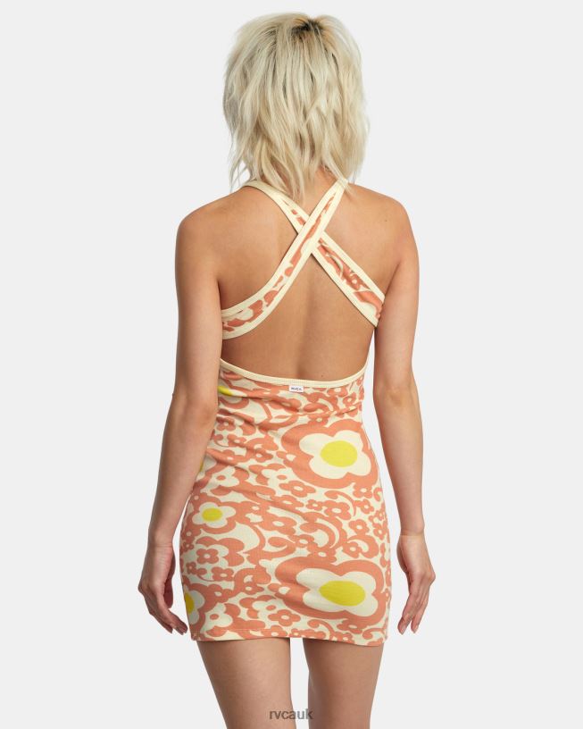 lemon Stunner Rib Knit Dress Women L888X1383 RVCA Clothing