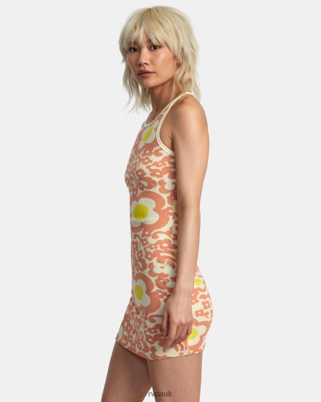 lemon Stunner Rib Knit Dress Women L888X1383 RVCA Clothing