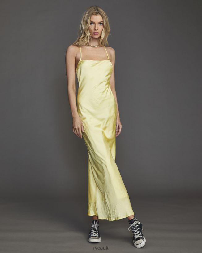 lemon meringue Ninety Maxi Dress Women L888X1627 RVCA Clothing