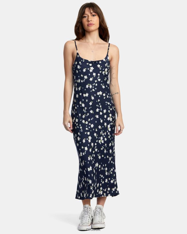 moody blue Maiden Midi Dress Women L888X1605 RVCA Clothing