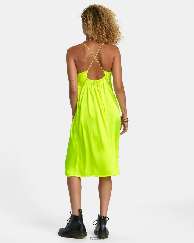 neon yellow Faded Midi Dress Women L888X1110 RVCA Clothing