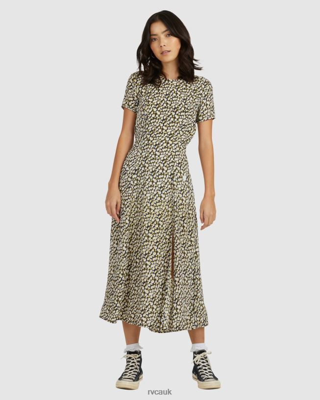 rvca black Dreamscape Midi Dress Women L888X1679 RVCA Clothing